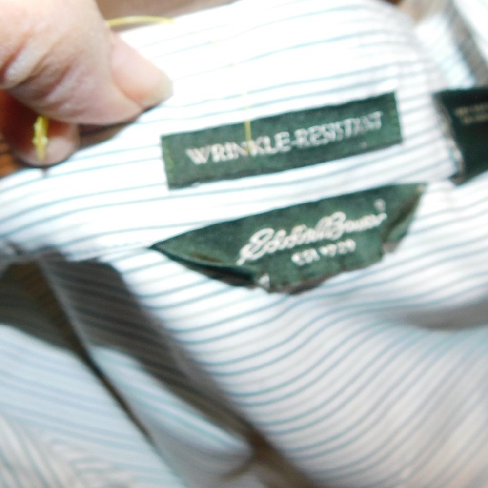 eddie bauer striped dress shirt xl